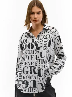 GATE Koszula z nadrukiem| Koszulki I Topy·Bluzki