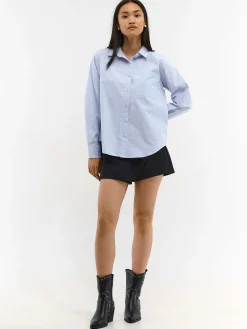 GATE Koszula z ozdobnymi kamieniami|Damskie Koszulki I Topy·Koszule Damskie