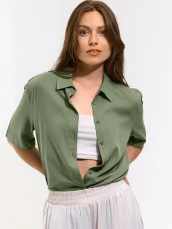 GATE Koszula z wiskozy|Damskie Koszulki I Topy·Koszule Damskie