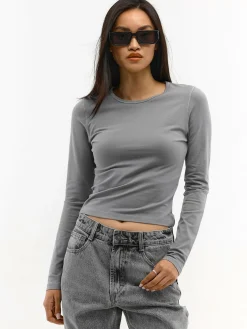 GATE Koszulka basic z długim rękawem| Koszulki I Topy·Koszulki