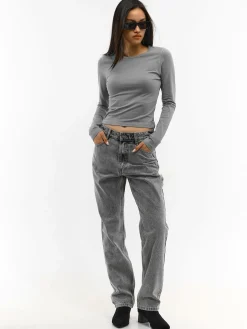 GATE Koszulka basic z długim rękawem| Koszulki I Topy·Koszulki