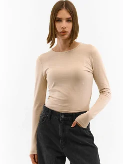 GATE Koszulka basic z długim rękawem| Koszulki I Topy·Koszulki