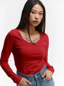 GATE Koszulka basic z długim rękawem| Koszulki I Topy·Koszulki