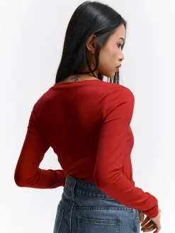 GATE Koszulka basic z długim rękawem| Koszulki I Topy·Koszulki