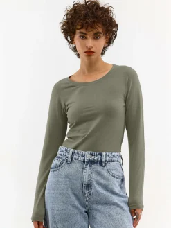 GATE Koszulka basic z długim rękawem| Koszulki I Topy·Koszulki