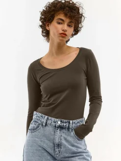 GATE Koszulka basic z długim rękawem| Koszulki I Topy·Koszulki