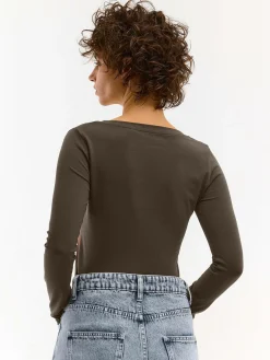 GATE Koszulka basic z długim rękawem| Koszulki I Topy·Koszulki