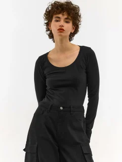 GATE Koszulka basic z długim rękawem| Koszulki I Topy·Koszulki