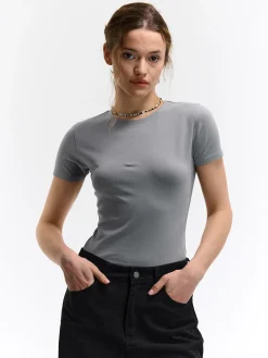 GATE Koszulka basic z elastyczną gumką| Koszulki I Topy·Koszulki