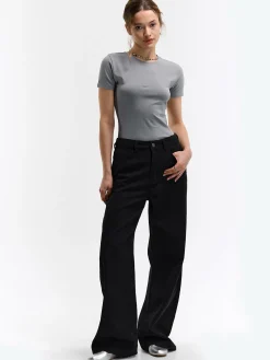 GATE Koszulka basic z elastyczną gumką| Koszulki I Topy·Koszulki