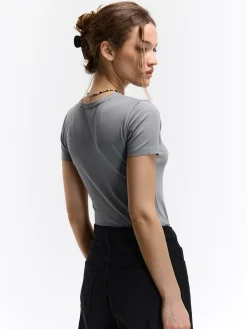 GATE Koszulka basic z elastyczną gumką| Koszulki I Topy·Koszulki