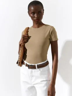 GATE Koszulka basic z elastyczną gumką| Koszulki I Topy·Koszulki