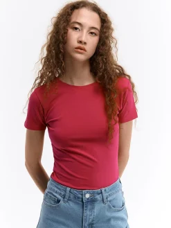 GATE Koszulka basic z elastyczną gumką| Koszulki I Topy·Koszulki