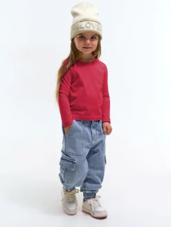 GATE Koszulka basic z elastyczną gumką|Dzieci Dziewczynki·Ostatnie Sztuki Ubrania Dla Dziewczynek|Dziewczynki·Koszulki I Topy