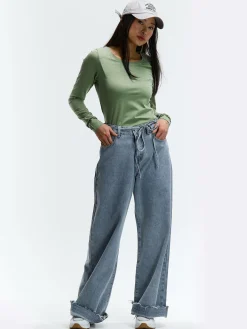 GATE Koszulka basic z elastyczną gumką| Koszulki I Topy·Koszulki