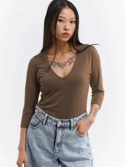 GATE Koszulka basic z elastyczną gumką| Koszulki I Topy·Koszulki