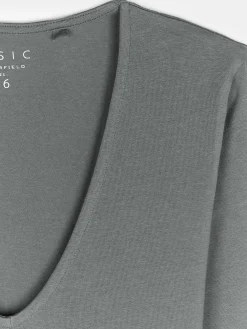 GATE Koszulka basic z elastyczną gumką| Koszulki I Topy·Koszulki