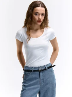 GATE Koszulka basic z elastyczną gumką| Koszulki I Topy·Koszulki