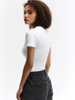 GATE Koszulka basic z elastyczną gumką| Koszulki I Topy·Koszulki