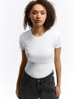 GATE Koszulka basic z elastyczną gumką| Koszulki I Topy·Koszulki