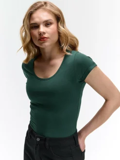 GATE Koszulka basic z elastyczną gumką| Koszulki I Topy·Koszulki