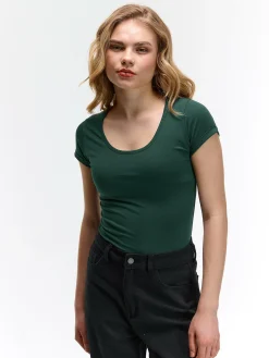 GATE Koszulka basic z elastyczną gumką| Koszulki I Topy·Koszulki