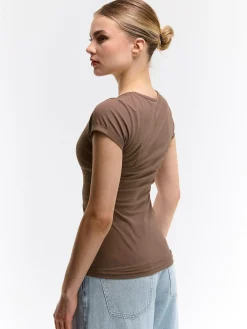 GATE Koszulka basic z elastyczną gumką| Koszulki I Topy·Koszulki