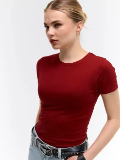 GATE Koszulka basic z elastyczną gumką| Koszulki I Topy·Koszulki