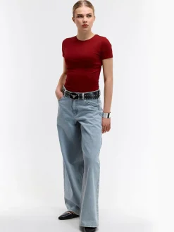 GATE Koszulka basic z elastyczną gumką| Koszulki I Topy·Koszulki