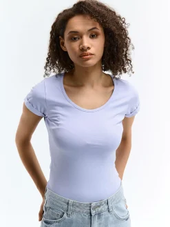 GATE Koszulka basic z elastyczną gumką| Koszulki I Topy·Koszulki