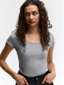 GATE Koszulka basic z elastyczną gumką| Koszulki I Topy·Koszulki