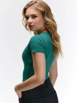 GATE Koszulka basic z elastyczną gumką| Koszulki I Topy·Koszulki