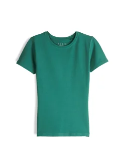 GATE Koszulka basic z elastyczną gumką| Koszulki I Topy·Koszulki