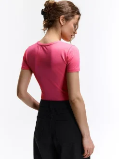 GATE Koszulka basic z elastyczną gumką| Koszulki I Topy·Koszulki