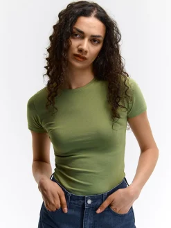 GATE Koszulka basic z elastyczną gumką| Koszulki I Topy·Koszulki