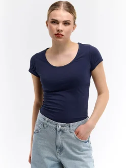 GATE Koszulka basic z elastyczną gumką| Koszulki I Topy·Koszulki