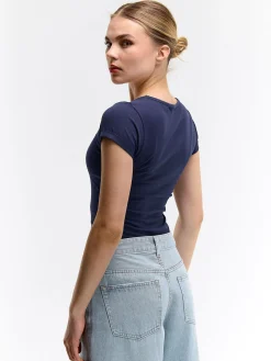 GATE Koszulka basic z elastyczną gumką| Koszulki I Topy·Koszulki