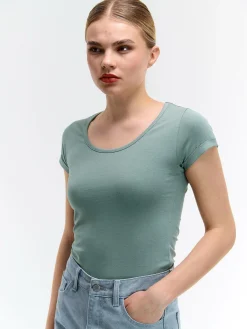 GATE Koszulka basic z elastyczną gumką| Koszulki I Topy·Koszulki