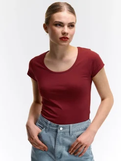 GATE Koszulka basic z elastyczną gumką| Koszulki I Topy·Koszulki