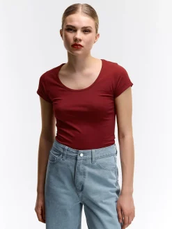 GATE Koszulka basic z elastyczną gumką| Koszulki I Topy·Koszulki