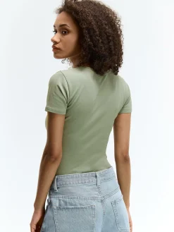 GATE Koszulka basic z elastyczną gumką| Koszulki I Topy·Koszulki