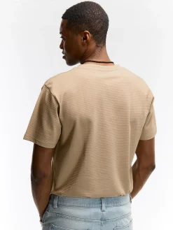 GATE Koszulka w strukturalny wzór| Koszulki·Koszulki ☀️|Koszulki·Basic Koszulki I Podkoszulki