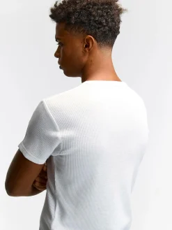 GATE Koszulka w strukturalny wzór| Koszulki·Koszulki ☀️|Koszulki·Basic Koszulki I Podkoszulki