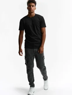 GATE Koszulka w strukturalny wzór| Koszulki·Koszulki ☀️|Koszulki·Basic Koszulki I Podkoszulki