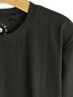 GATE Koszulka w strukturalny wzór| Koszulki·Koszulki ☀️|Koszulki·Basic Koszulki I Podkoszulki