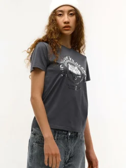 GATE Koszulka z błyszczącym nadrukiem| Koszulki I Topy·Koszulki|Koszulki I Topy·Koszulki Z Nadrukiem