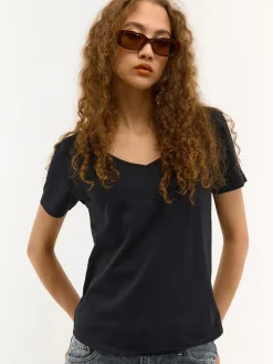 GATE Koszulka z dekoltem w serek| Koszulki I Topy·Koszulki