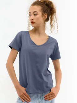 GATE Koszulka z dekoltem w serek| Koszulki I Topy·Koszulki