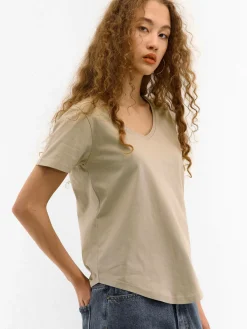 GATE Koszulka z dekoltem w serek| Koszulki I Topy·Koszulki