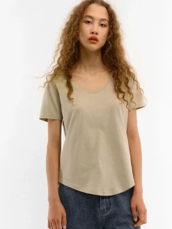 GATE Koszulka z dekoltem w serek| Koszulki I Topy·Koszulki